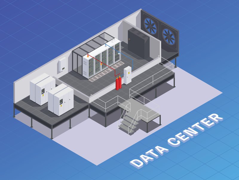 model of data center and cooling system