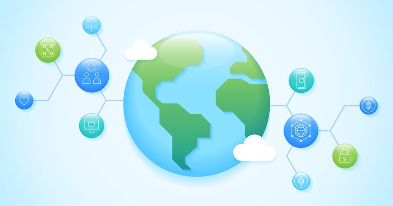 sustainable data centers illustration